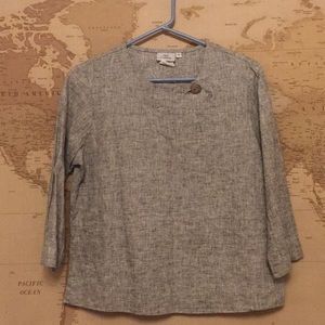 Grey cotton / linen blouse.